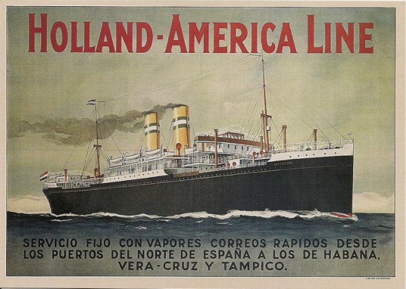 HOLLAND AMERICA LINE afiche-antiguo-holland