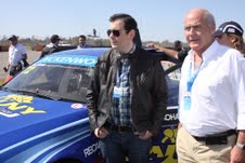 El Ministro de Turismo de la Nación, Enrique Meyer junto al gobernador de la provincia de Santiago del Estero, Gerardo Zamora durante la largada de la FIA World Touring Car Championship (WTCC).