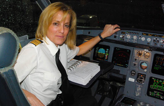 Marta ha realizado el primer vuelo como comandante de A340-300 a Sao Paulo