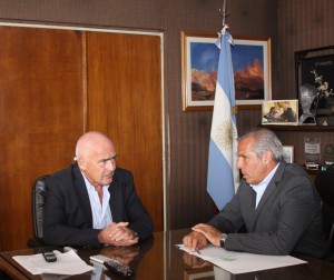 En el Ministerio de Turismo de la Nación, el ministro Meyer junto al gobernador de Neuquén, Jorge Sapag