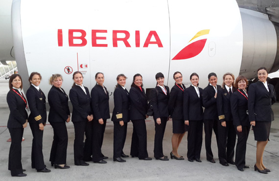 Es la primera vez en la historia de Iberia que, en un vuelo de largo radio, coincide una tripulación formada exclusivamente por mujeres