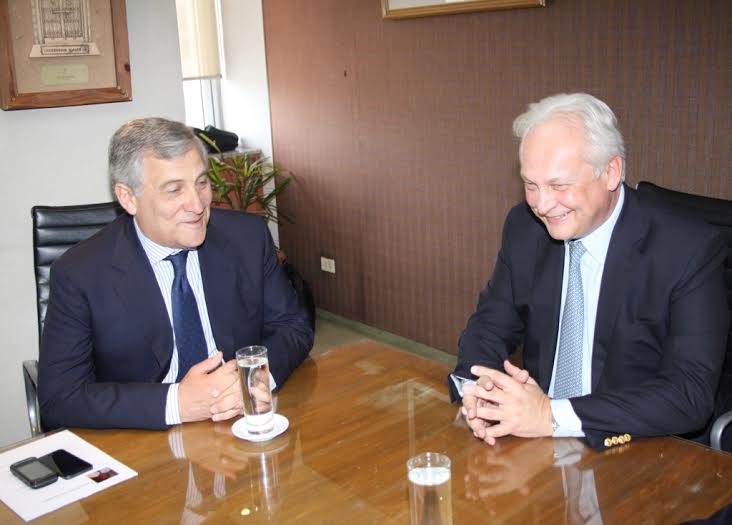  Daniel Aguilera  y Antonio Tajani