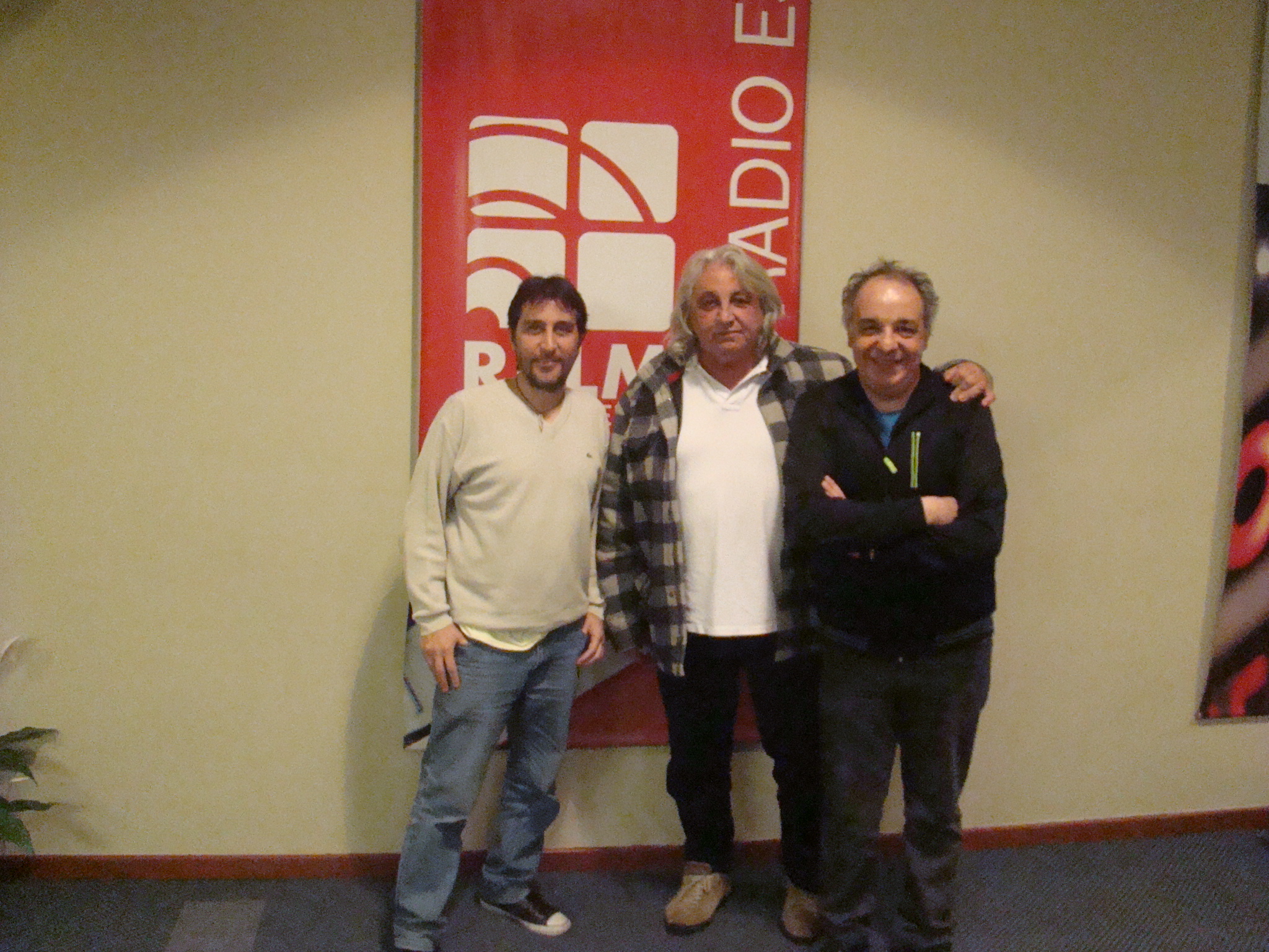 Marcos Sydor junto a Gustavo Antonopolos y Francisco Simone en FM Palermo