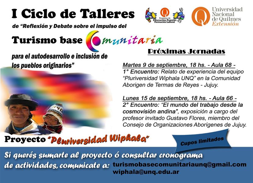 Primer Ciclo de Talleres sobre Turismo base Comunitaria para la Integración y Aautodesarrollo de los Pueblos Originarios