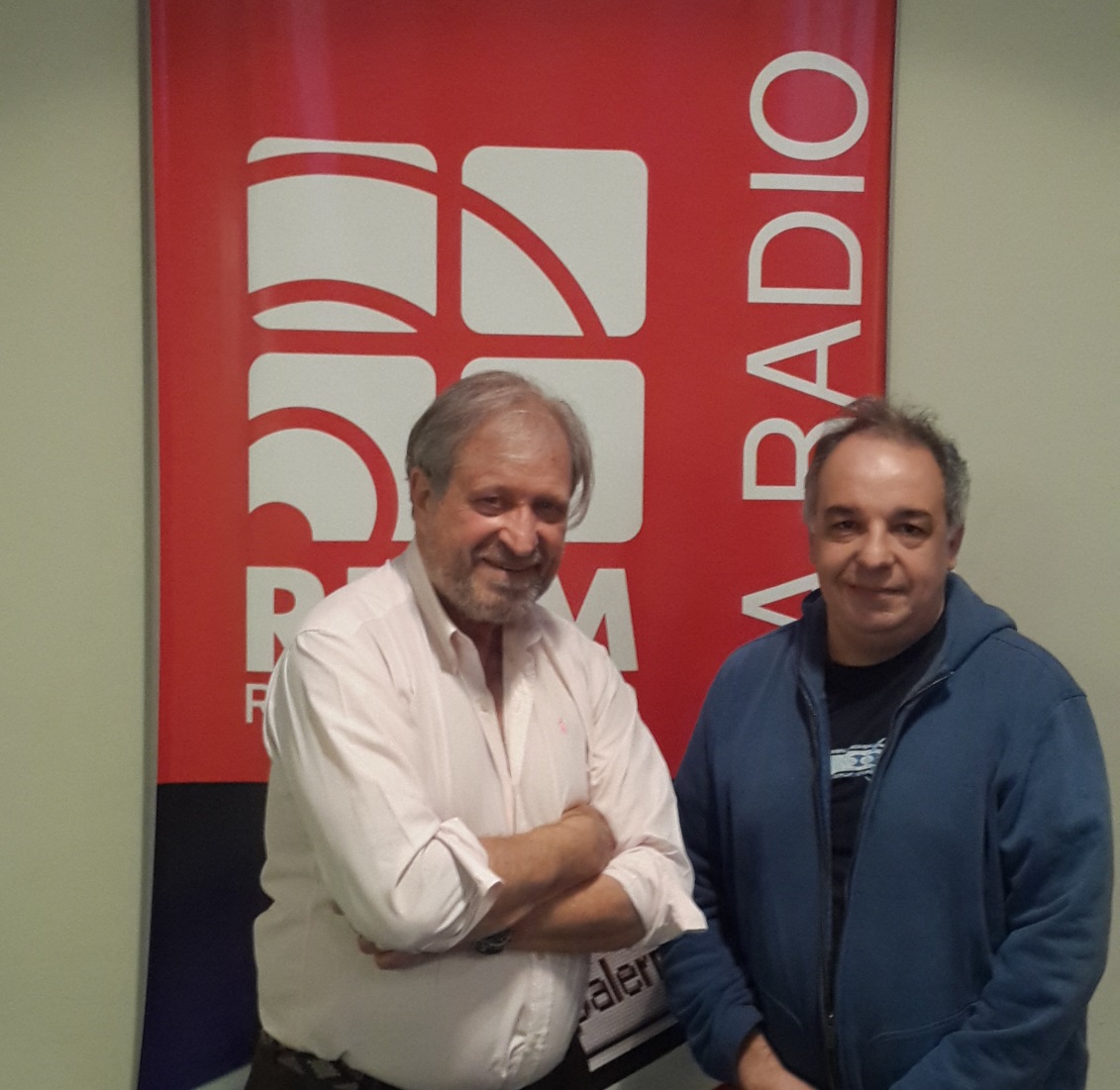Francisco Simone junto a Andrzej Duda en Radio Palermo