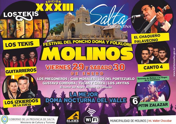 Molinos presentará el Festival del Poncho, Doma y Folklore