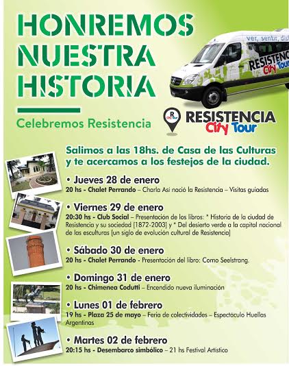 “Sabores regionales del Chaco” y City Tour especial en los 138 años de Resistencia