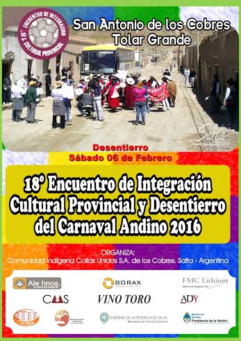 El Carnaval Andino 2016 será presentado mañana