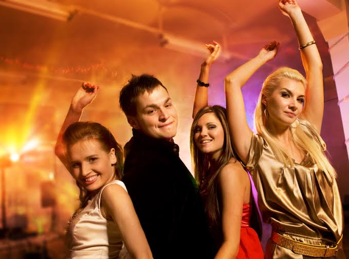 People dancing in the night club